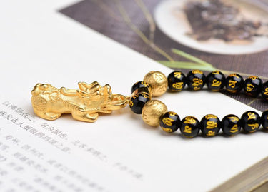 Feng Shui Black Obsidian Wealth Necklace YourSoulPlace.com